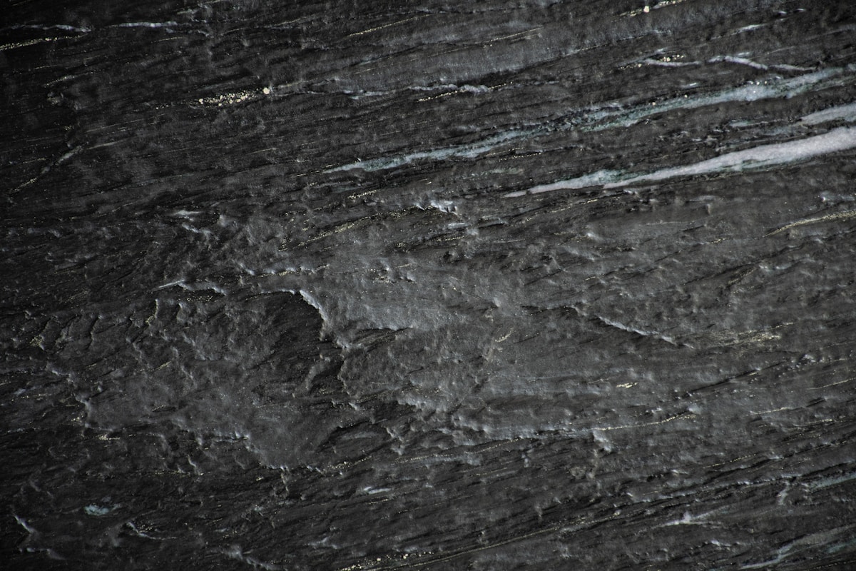 Black granite slab detail